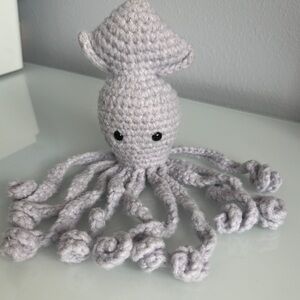Handmade Crochet Squid Plush